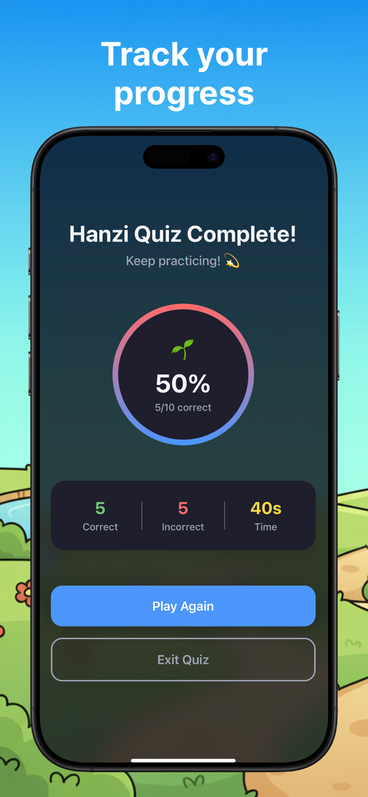 Hanzi Hatch progress stats