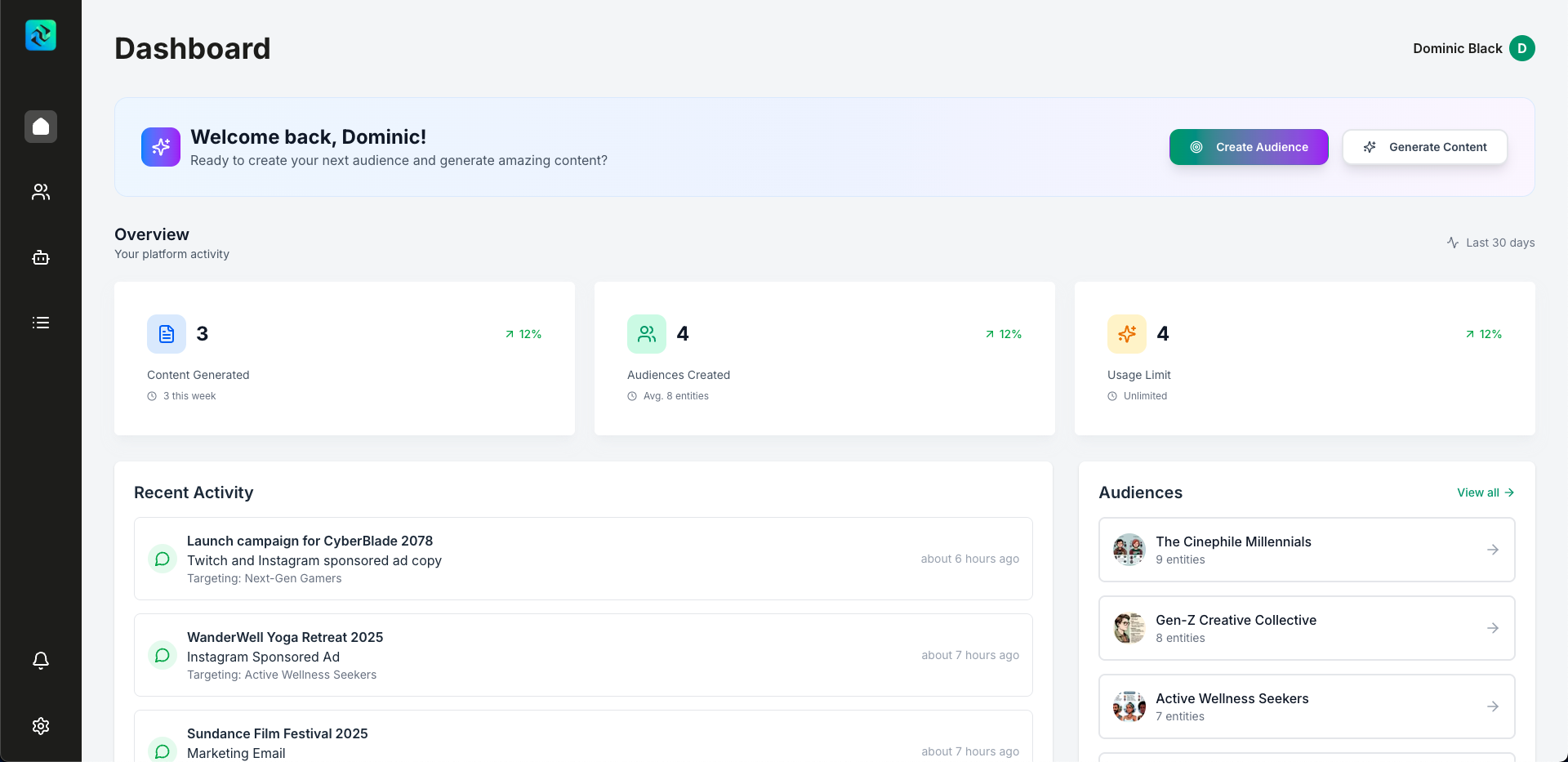 Content generator with brand voice