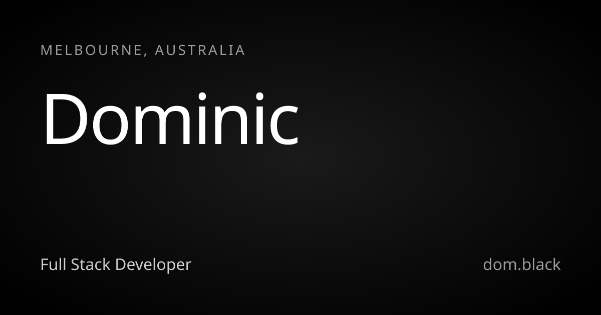 Screenshot of dom.black